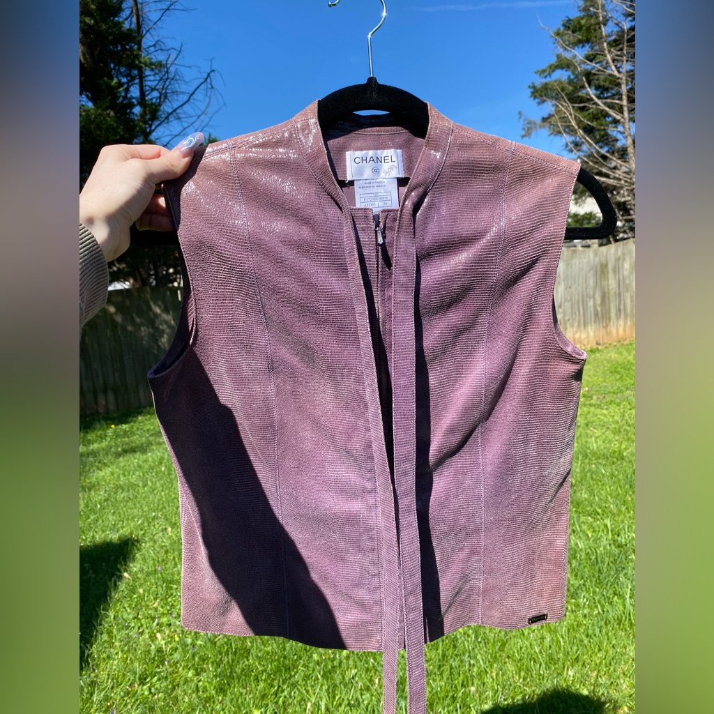 Leather Chanel Top